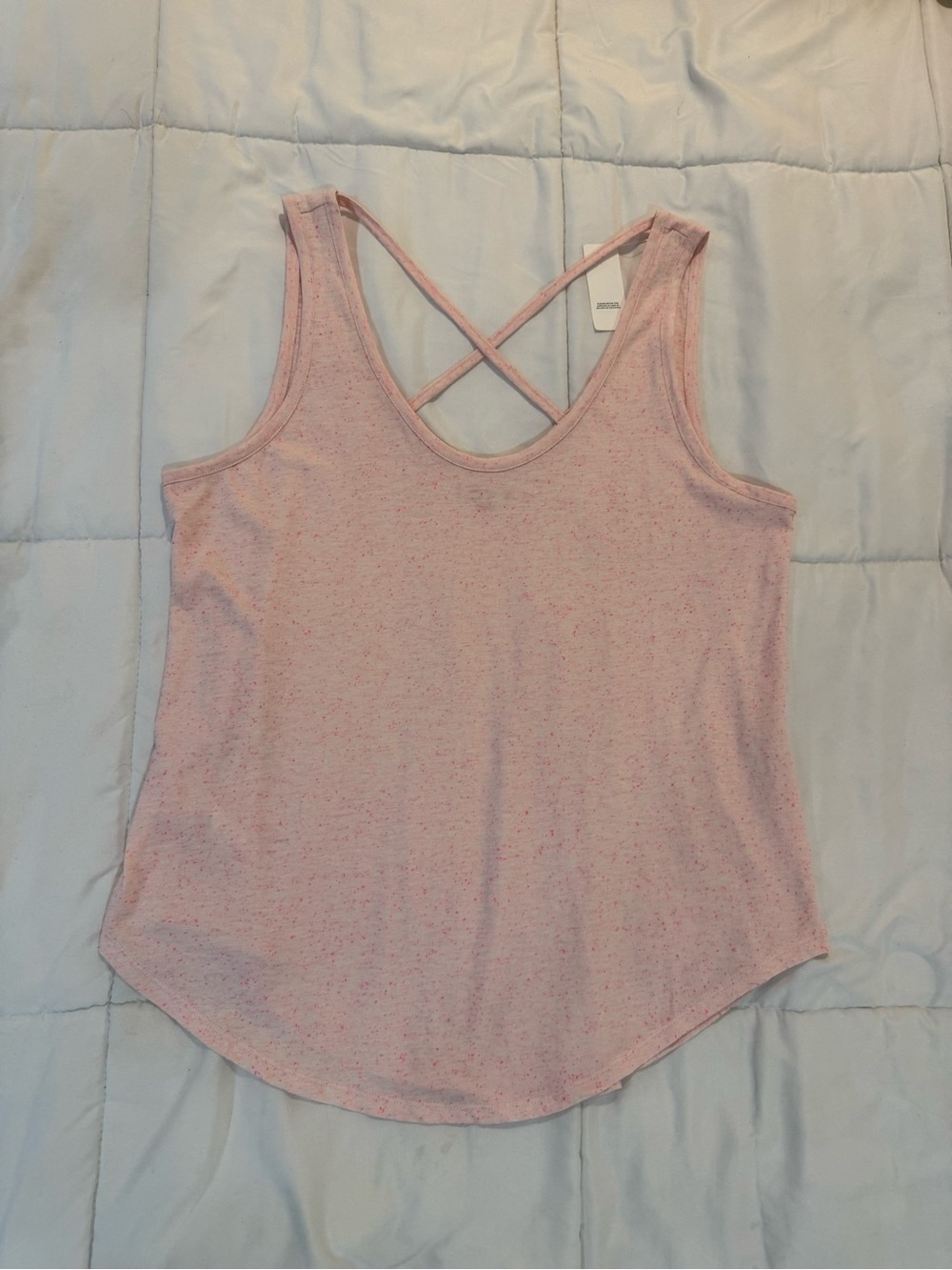 LOFT Light Pink Cross-Back Tank Top